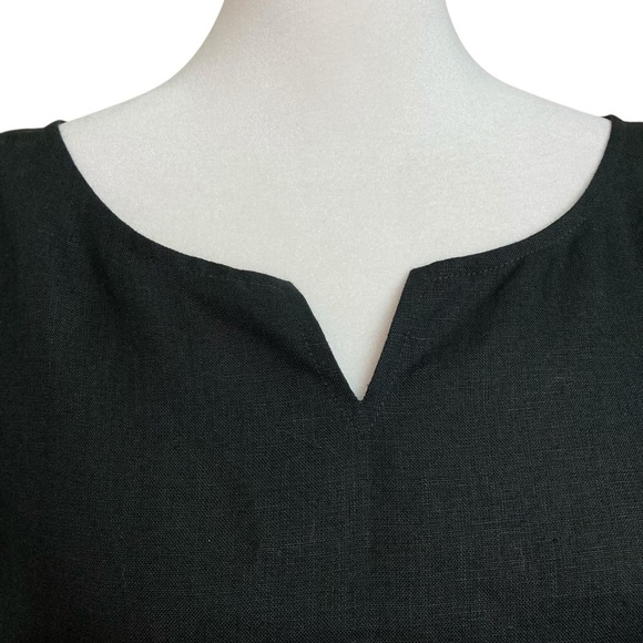 Talbots Black Irish Linen Shift Dress with Pockets Lined (Size 16P) - Picture 5 of 15